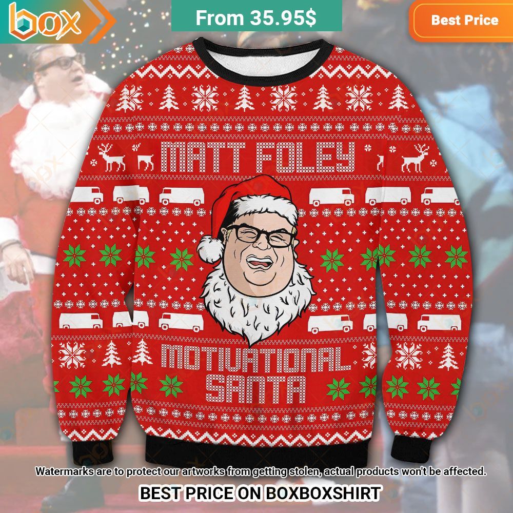 Matt Foley Motivational Santa Saturday Night Live Sweater Nice shot bro