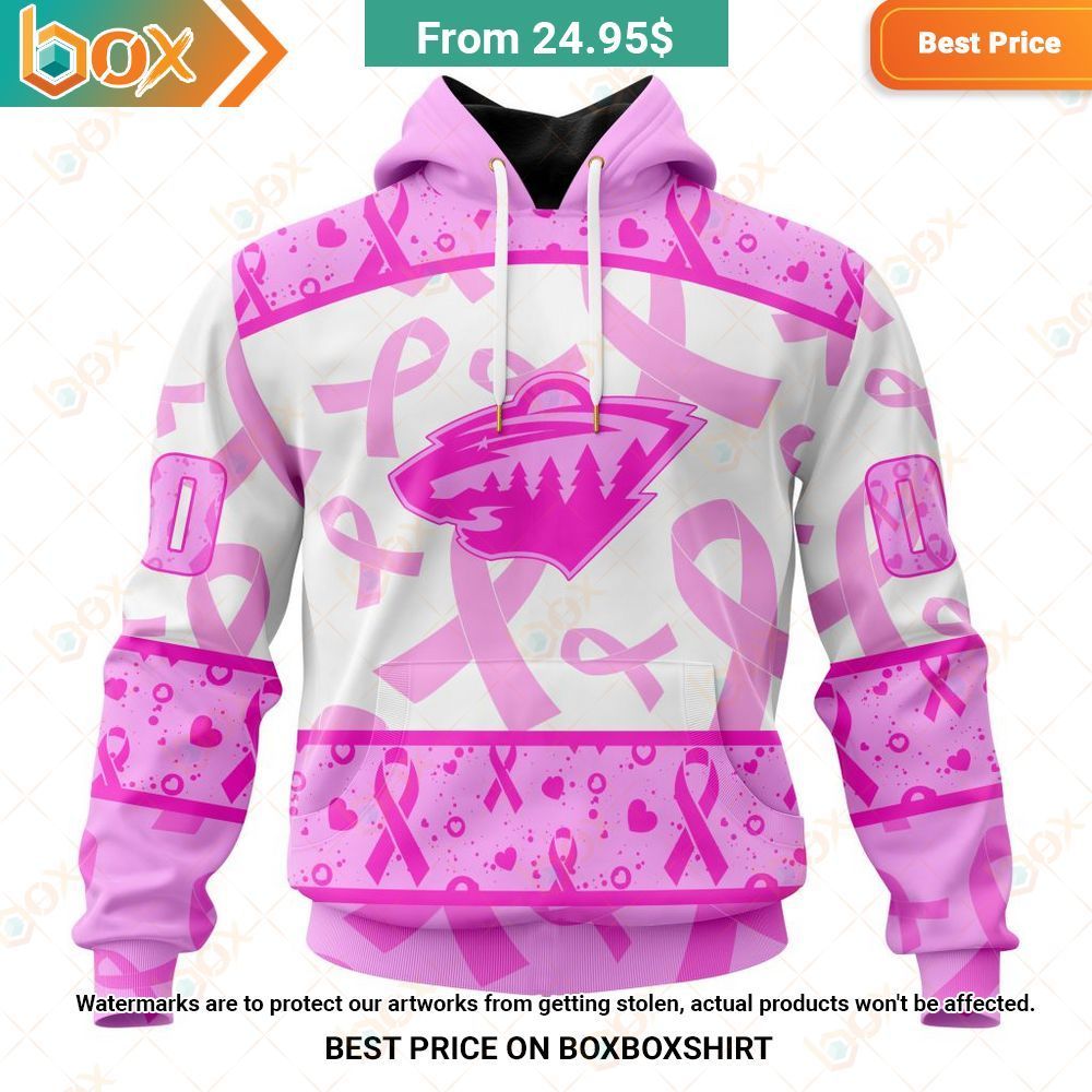 minnesota wild pink october breast cancer awareness month custom shirt hoodie 1