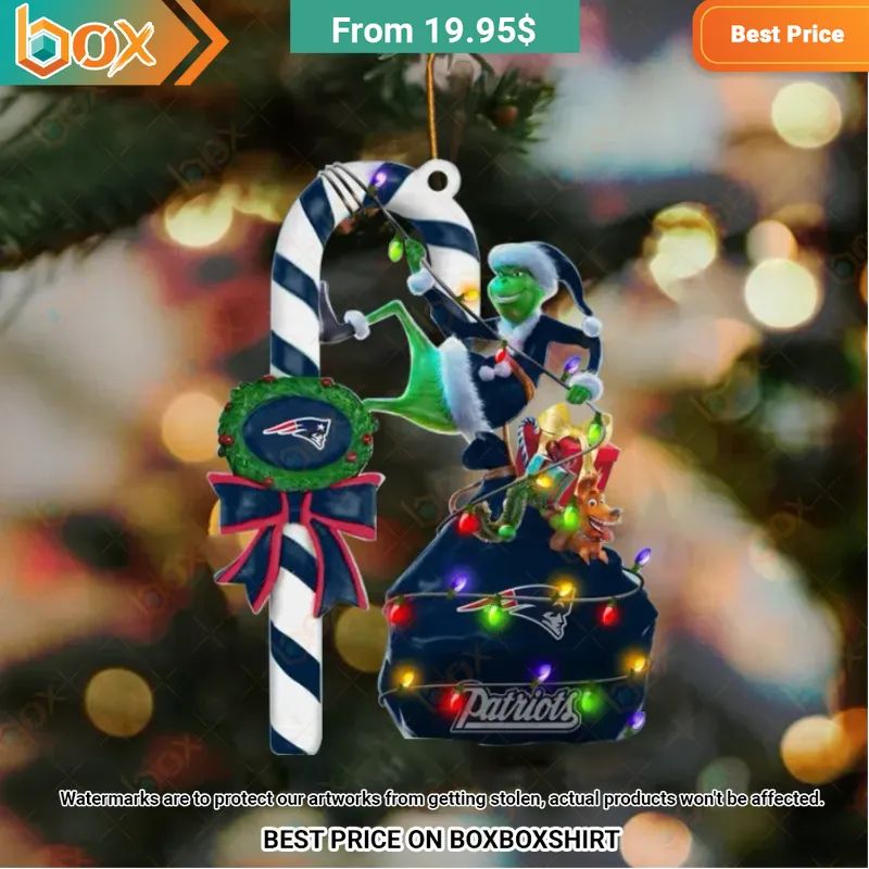 New England Patriots Baby Yoda, Grinch Christmas Ornament Cutting dash