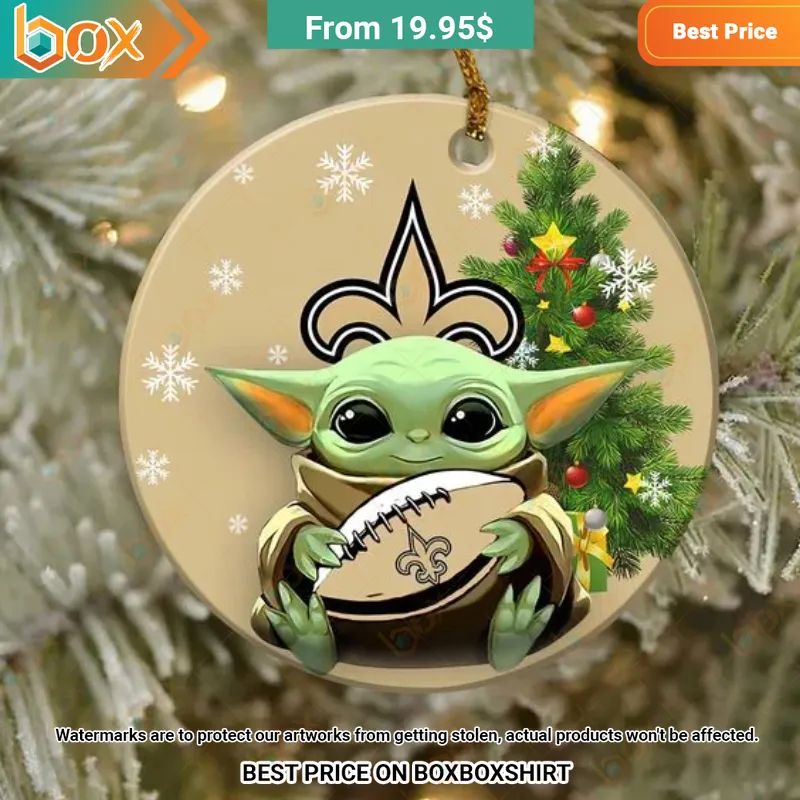 New Orleans Saints Baby Yoda, Grinch Christmas Ornament Great, I liked it