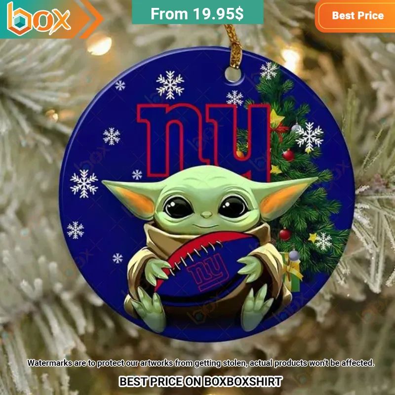 New York Giants Baby Yoda, Grinch Christmas Ornament Rejuvenating picture