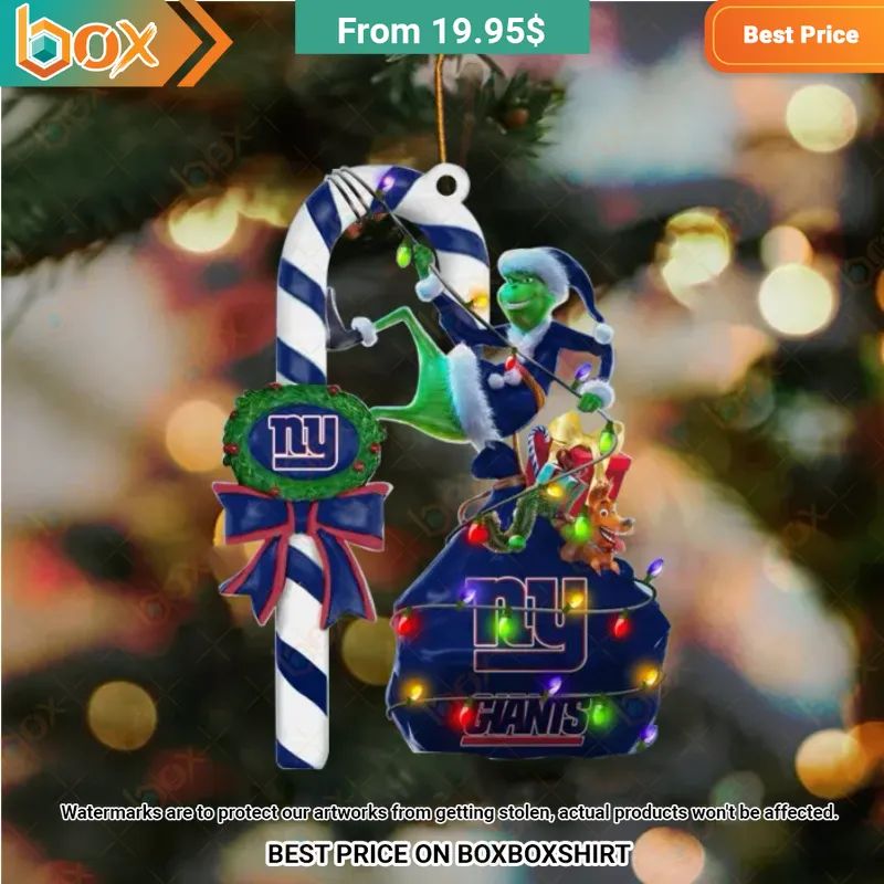 New York Giants Baby Yoda, Grinch Christmas Ornament Wow, cute pie