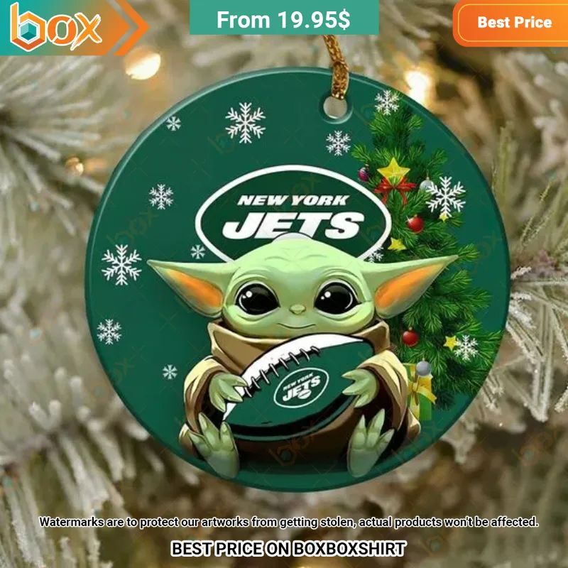 New York Jets Baby Yoda, Grinch Christmas Ornament My friends!