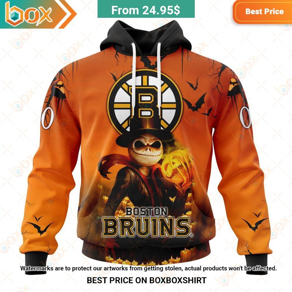 NHL Boston Bruins Jack Skellington Halloween Custom Shirt Speechless