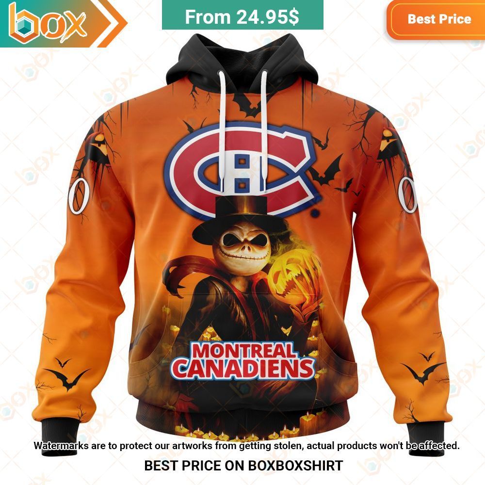 nhl montreal canadiens jack skellington halloween custom shirt 1