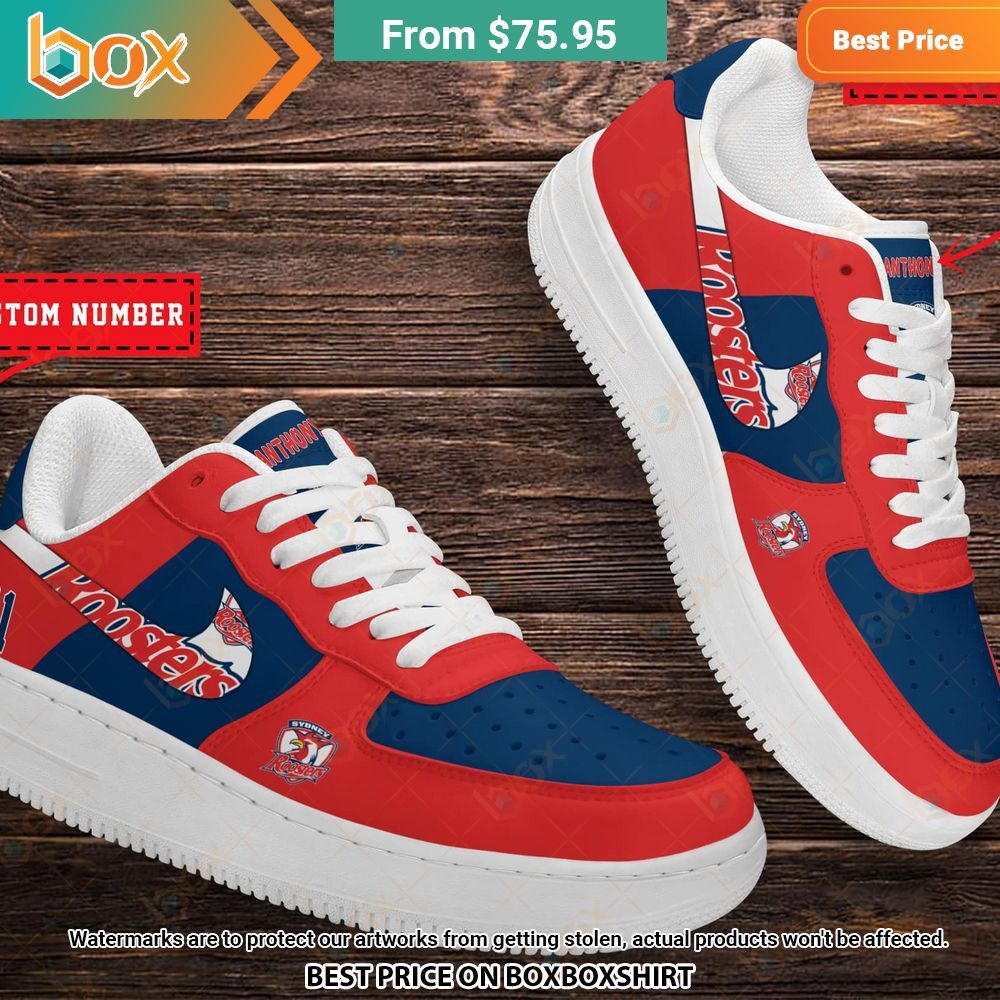 NRL Sydney Roosters Custom Nike Air Force 1 Shoes Loving click