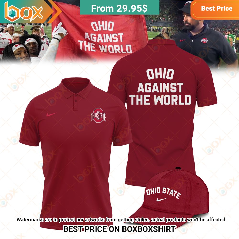 Ohio State Buckeyes Against The World Polo Shirt Elegant and sober Pic