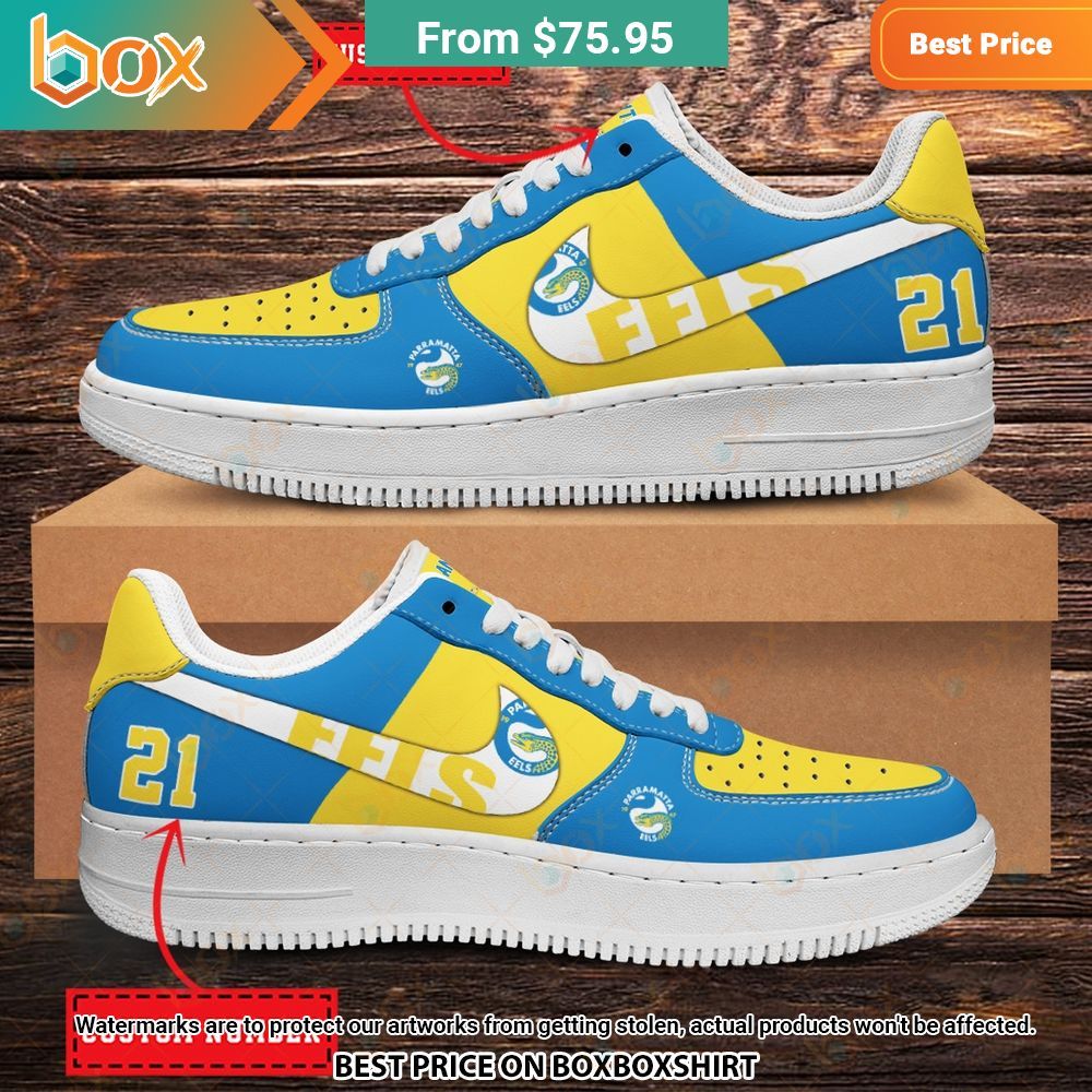 Parramatta Eels NRL Custom Nike Air Force 1 Shoes Rocking picture