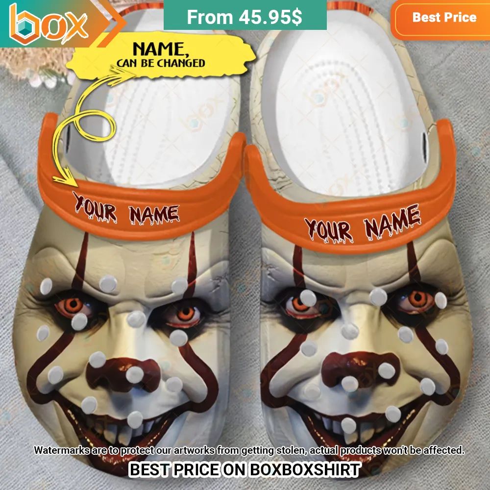 Pennywise Face Horror Characters Custom Crocs Clog Shoes Generous look