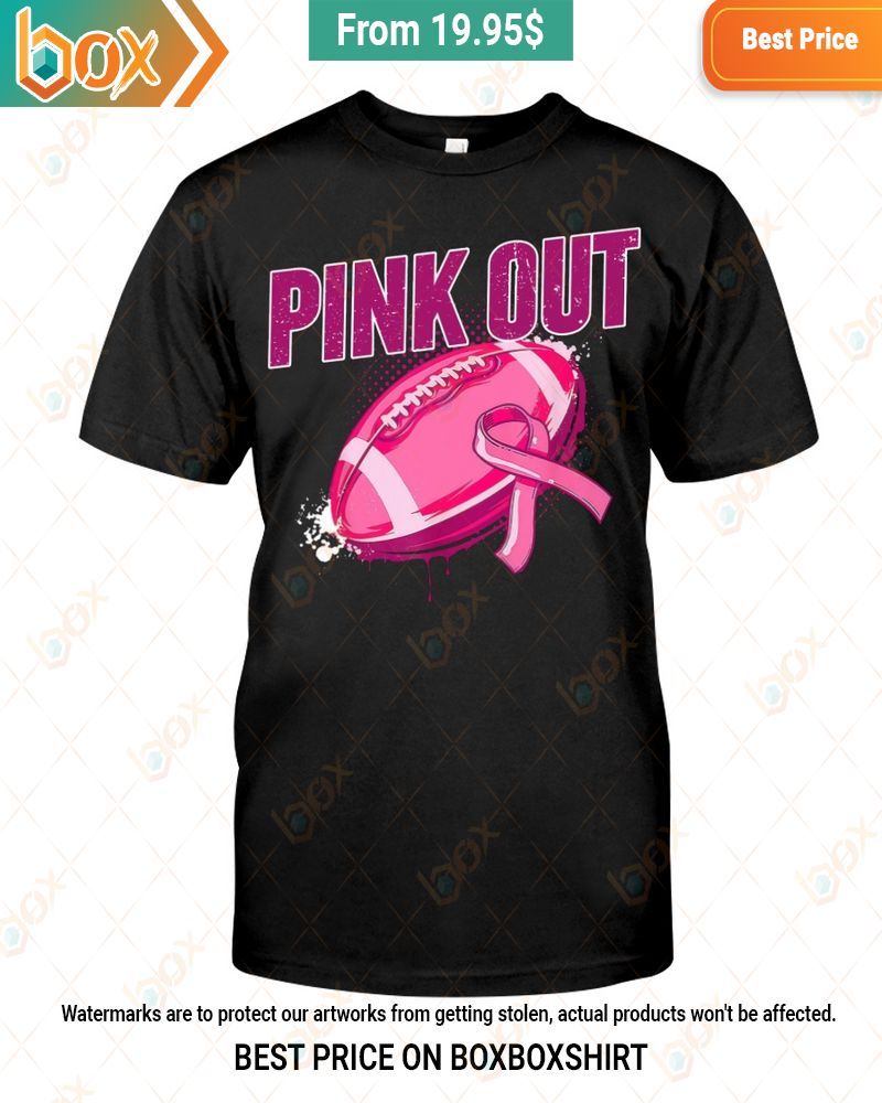 Pink Out Rugby Pink Out Breast Cancer Shirt Eye soothing picture dear