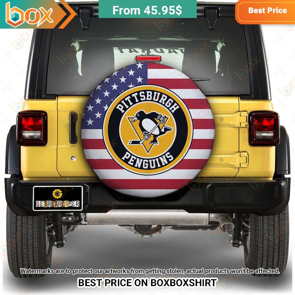 Pittsburgh Penguins Car Spare Tire Cover Amazing Pic
