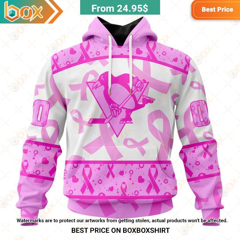 pittsburgh penguins pink october breast cancer awareness month custom shirt hoodie 1