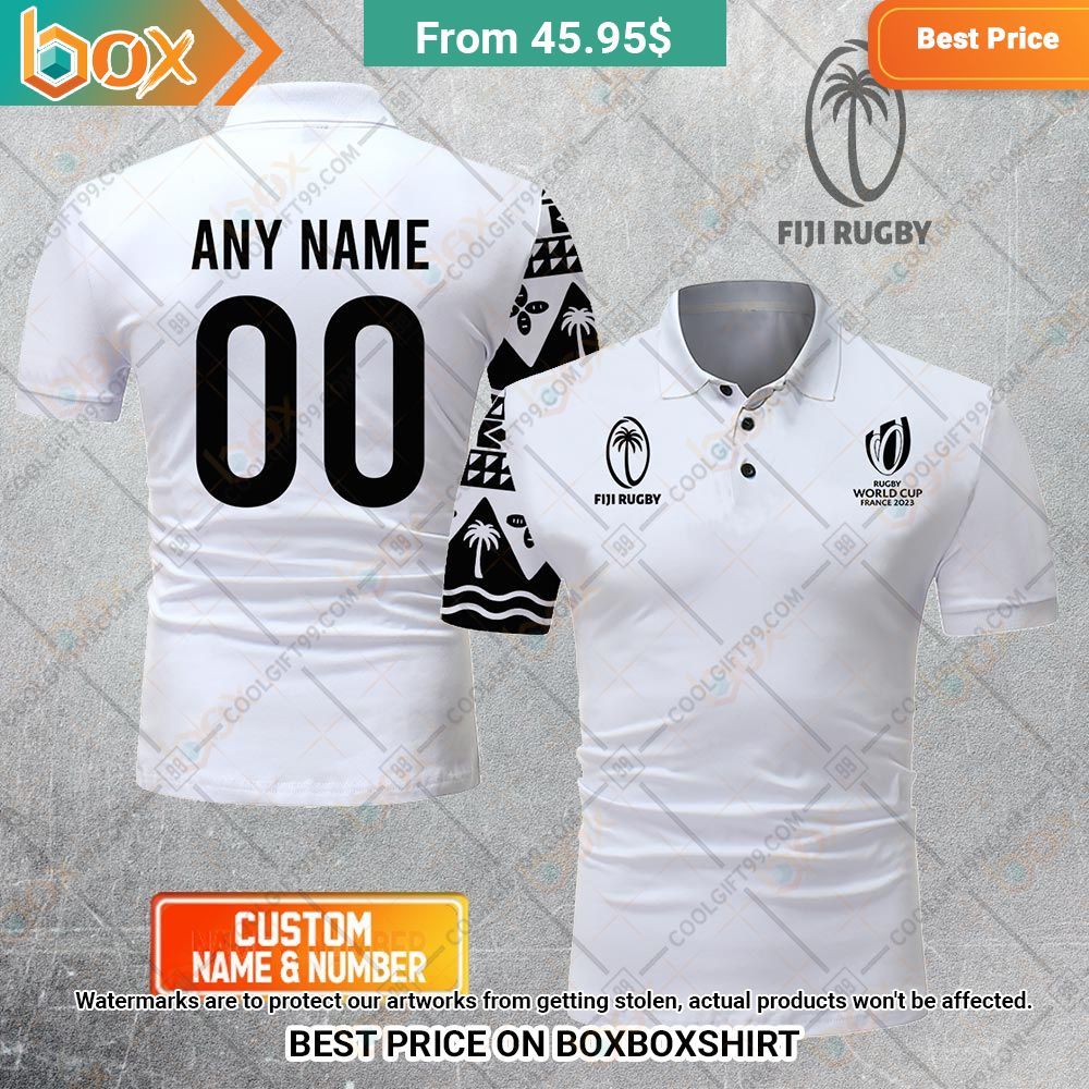 Rugby World Cup 2023 Fiji Rugby Home Jersey Style Polo Shirt Good click