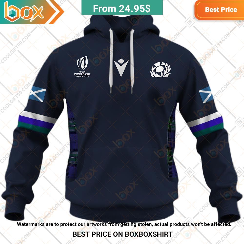 Rugby World Cup 2023 Scotland Rugby Home Jersey Custom Hoodie Lovely smile