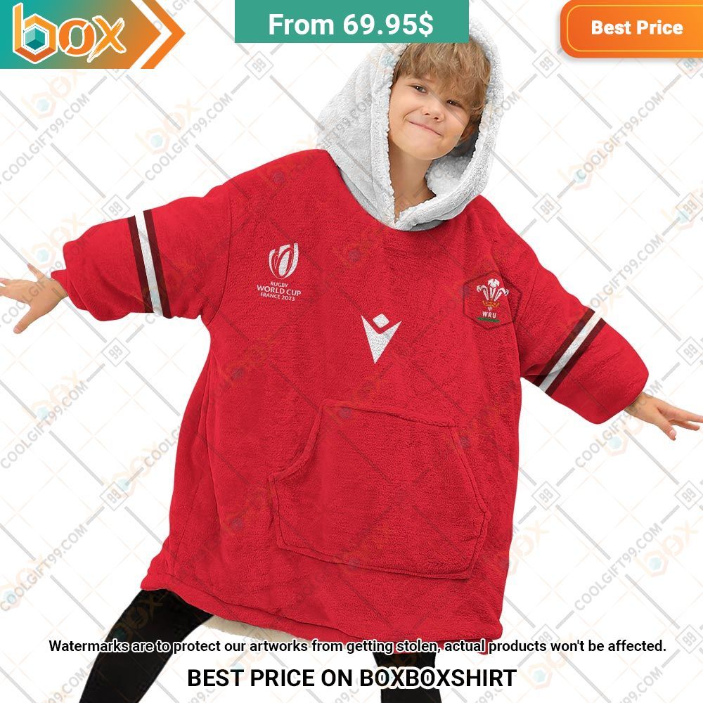 Rugby World Cup 2023 Wales Rugby Home Jersey Style Hoodie Blanket Damn good