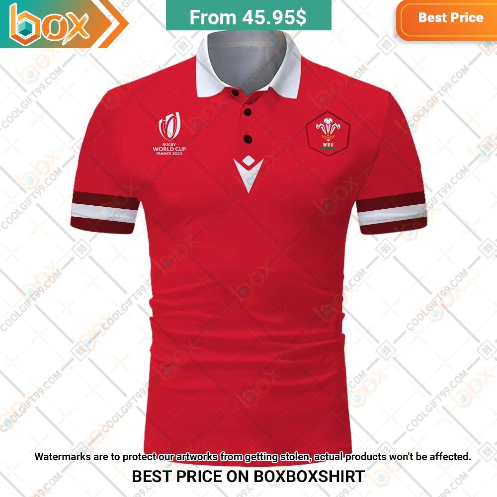 Rugby World Cup 2023 Wales Rugby Home Jersey Style Polo Shirt Super sober