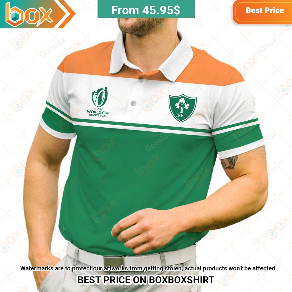 Rugby World Cup Irish Ireland Flag Polo Shirt Rocking picture