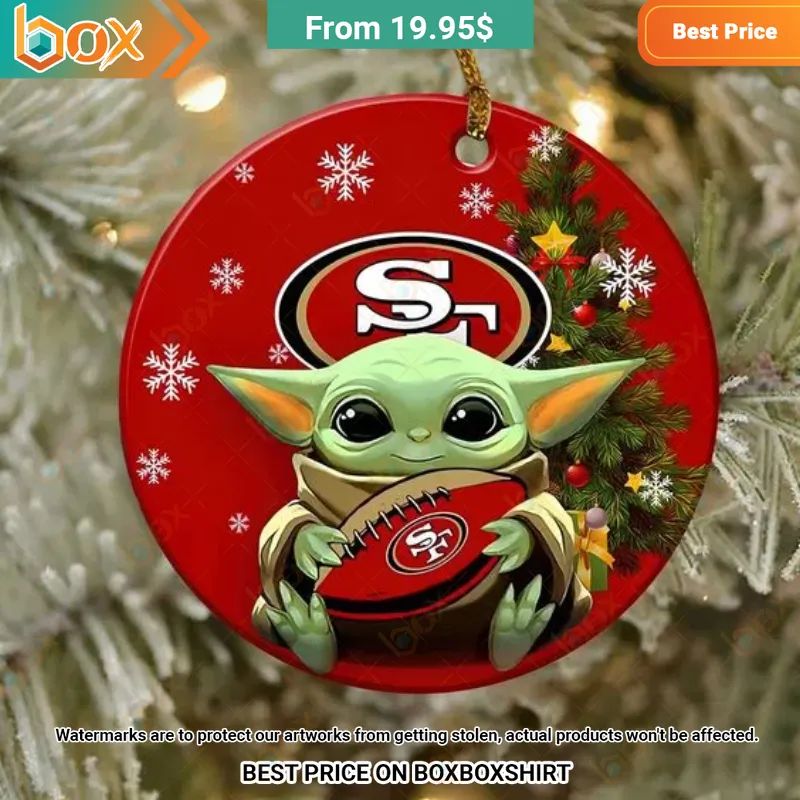 San Francisco 49ers Baby Yoda, Grinch Christmas Ornament You look elegant man