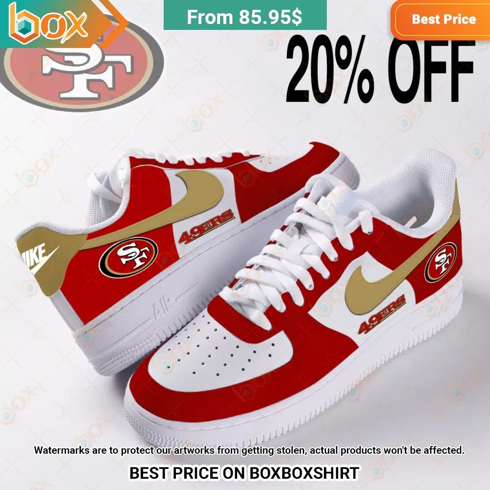 San Francisco 49ers Nike Air Force 1 Eye soothing picture dear