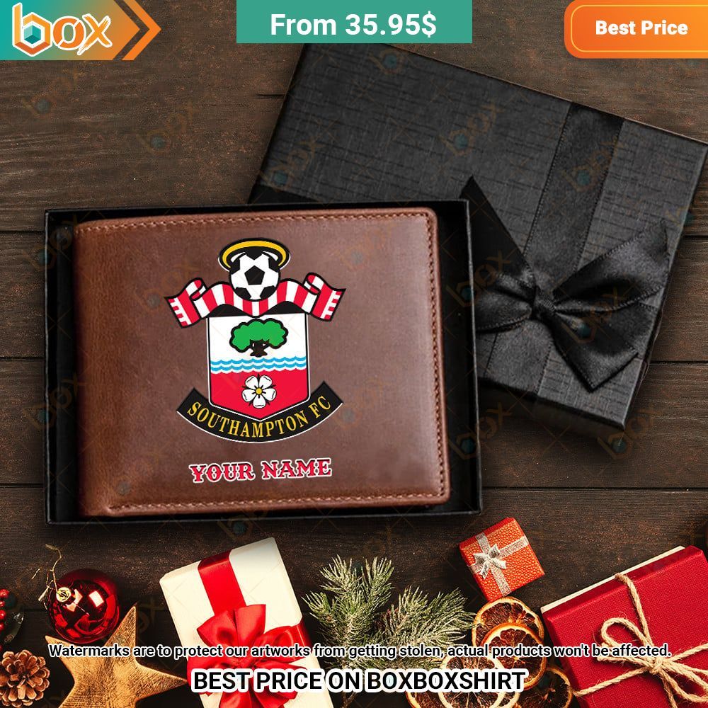 Southampton FC Personalized Leather Wallet Natural and awesome