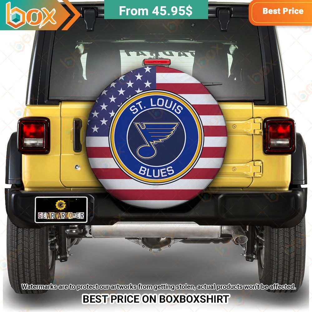 St. Louis Blues Car Spare Tire Cover Stand easy bro