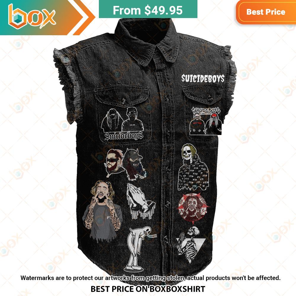 Suicideboys 3D Sleeveless Denim Jacket You look different and cute