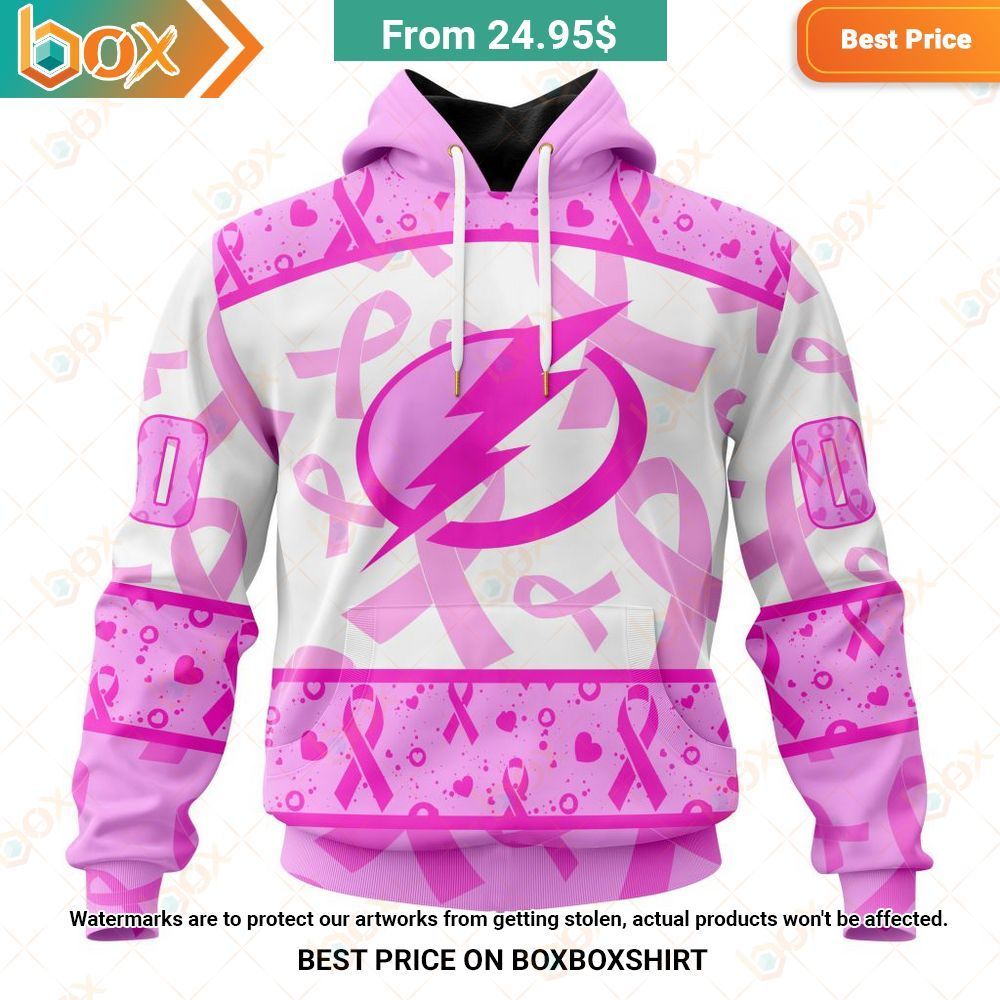 tampa bay lightning pink october breast cancer awareness month custom shirt hoodie 1