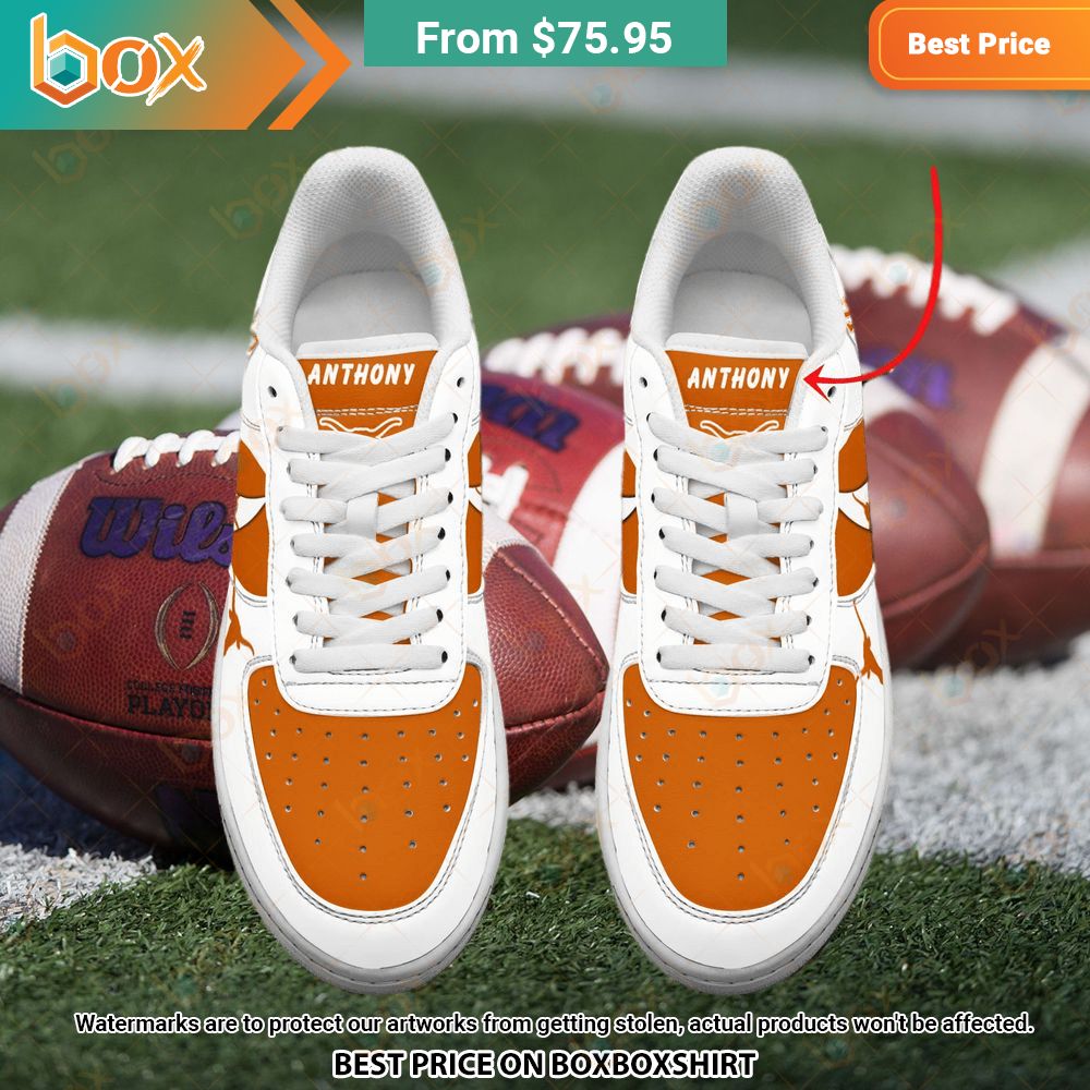 Texas Longhorns NCAA Custom Nike Air Force 1 Shoes Natural and awesome