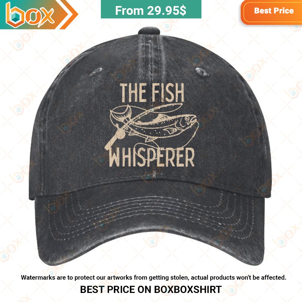 The Fish Whisperer Funny Fishing Cap Such a charming picture.