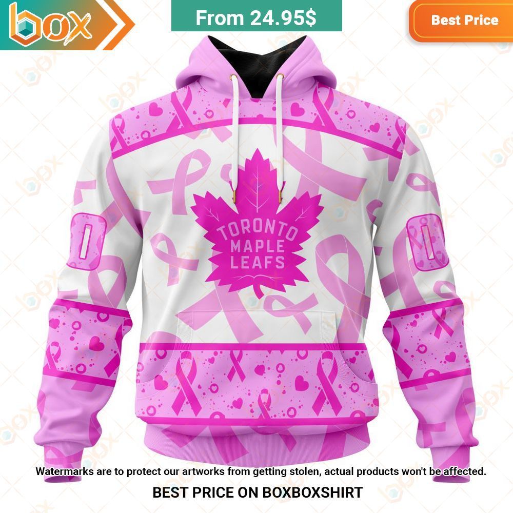 toronto maple leafs pink october breast cancer awareness month custom shirt hoodie 1