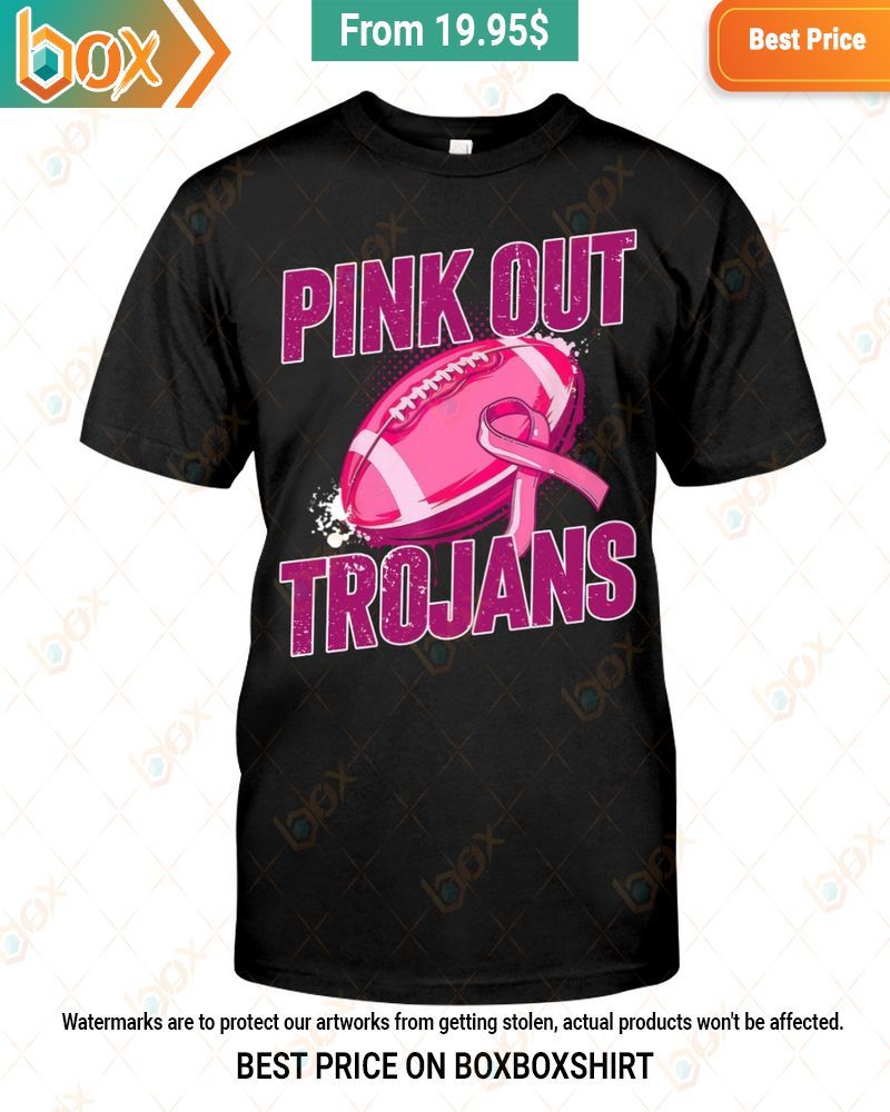 Trojans Pink Out Breast Cancer Shirt You look handsome bro