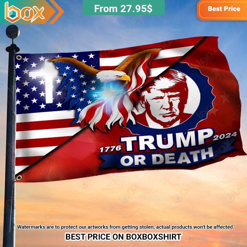 Trump or Death 1776 2024 Flag Pic of the century