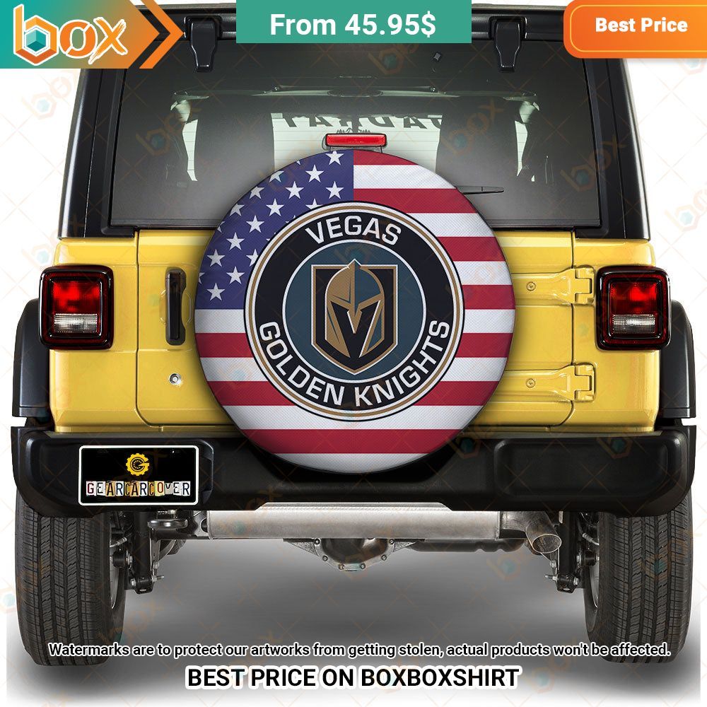 Vegas Golden Knights Car Spare Tire Cover Rejuvenating picture