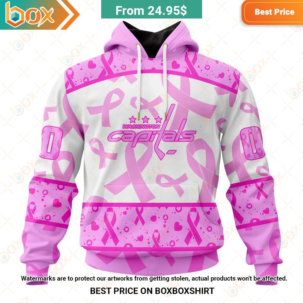 washington capitals pink october breast cancer awareness month custom shirt hoodie 1