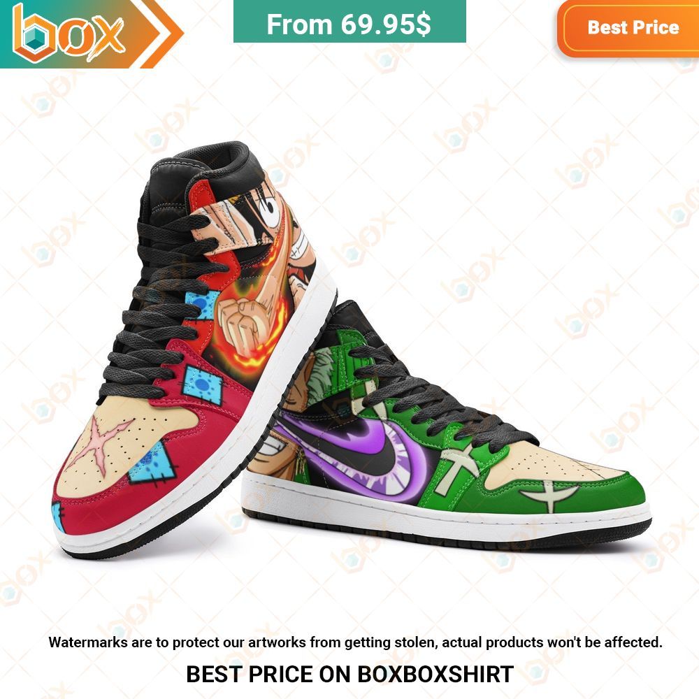 Zoro and Luffy One Piece Nike Air Jordan 1 This is awesome and unique