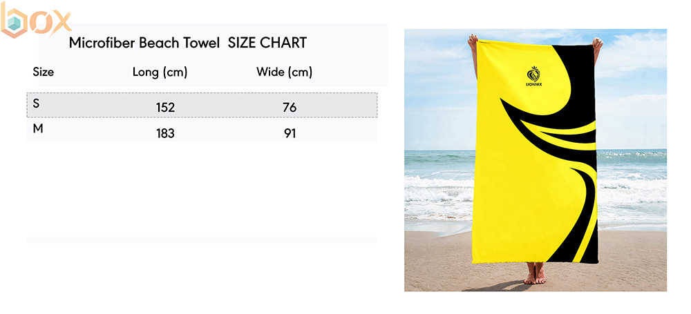 Beach Towel Size Chart: