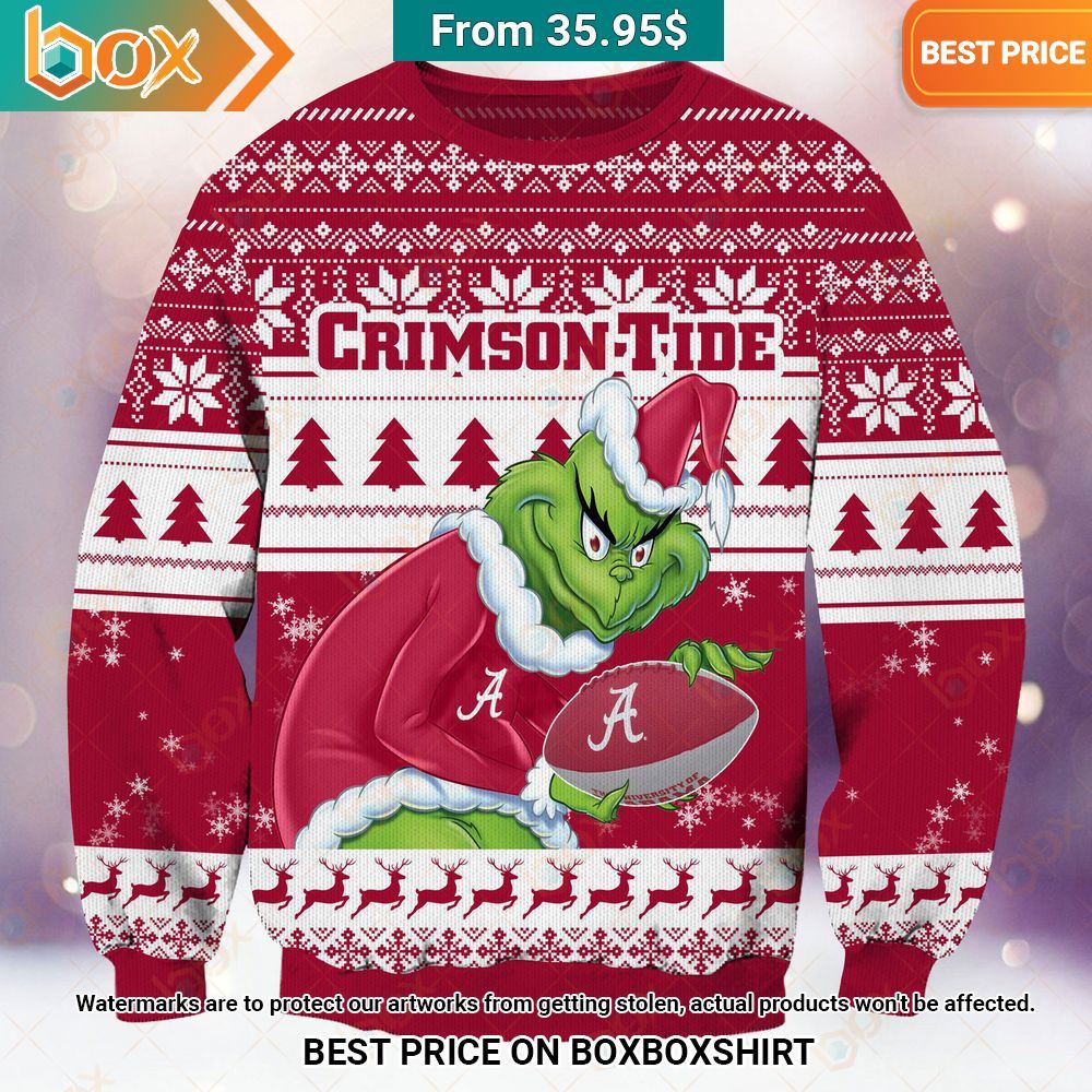 Alabama Crimson Tide Grinch Christmas Sweater My favourite picture of yours