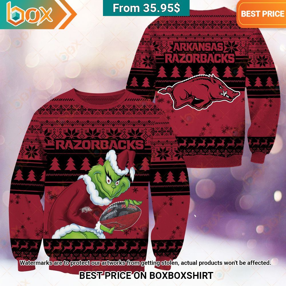 Arkansas Razorbacks Grinch Christmas Sweater You are always best dear