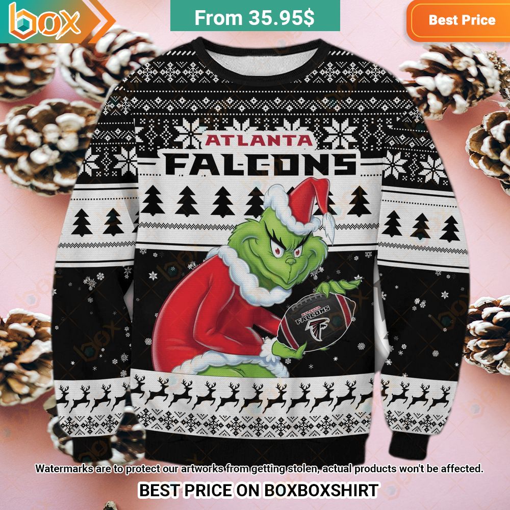 Atlanta Falcons Grinch Sweater Looking Gorgeous and This picture made my day.