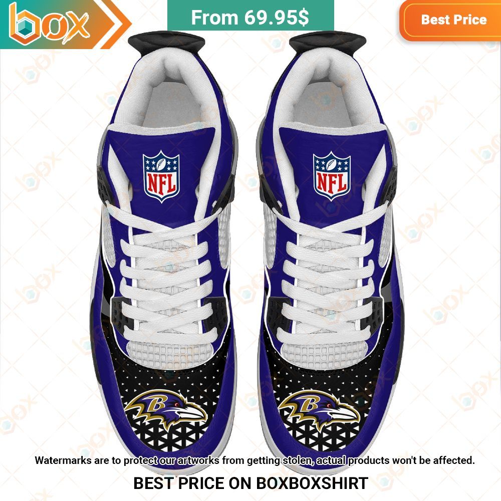 Baltimore Ravens NFL Custom Air Jordan 4 Sneaker Selfie expert