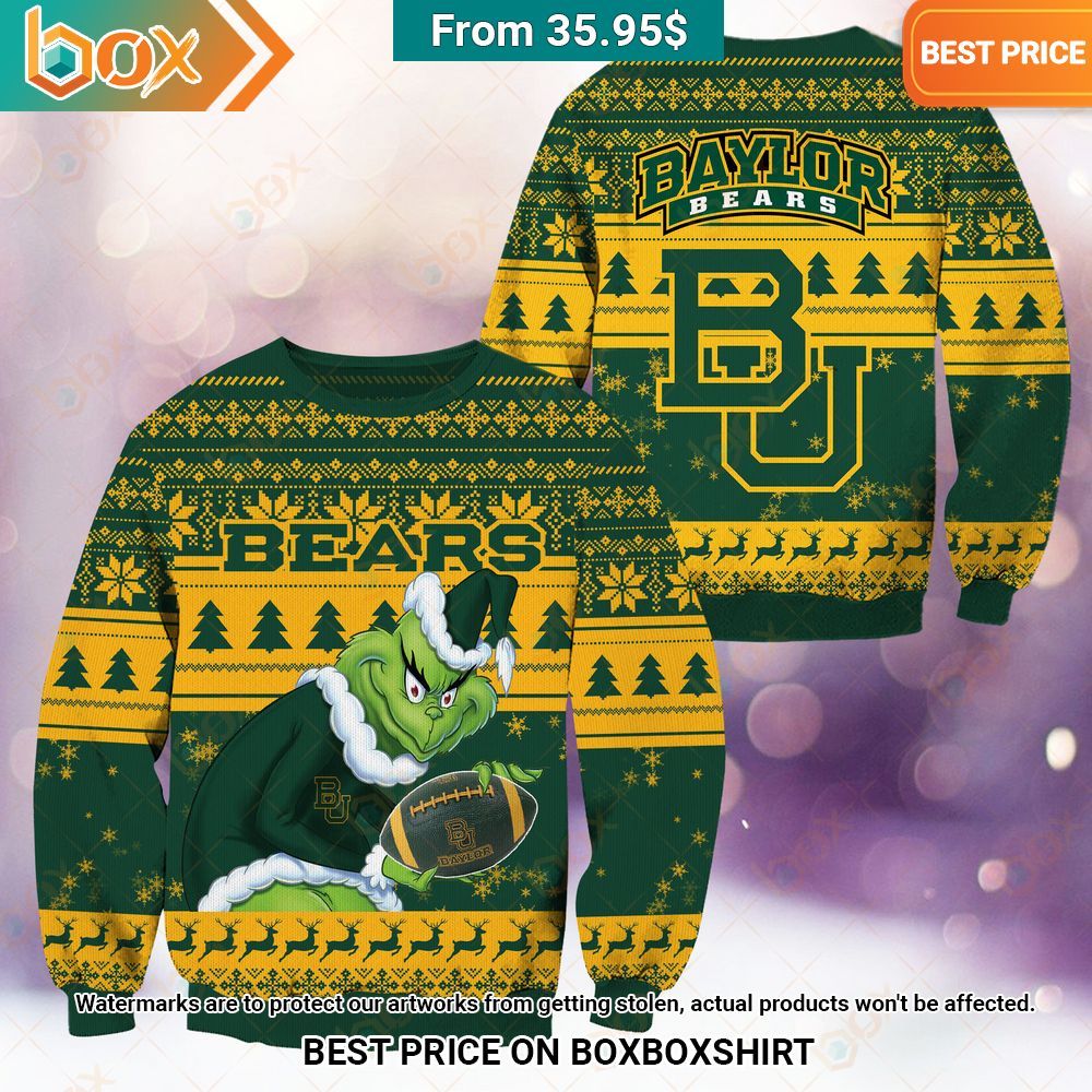 Baylor Bears Grinch Christmas Sweater This place looks exotic.