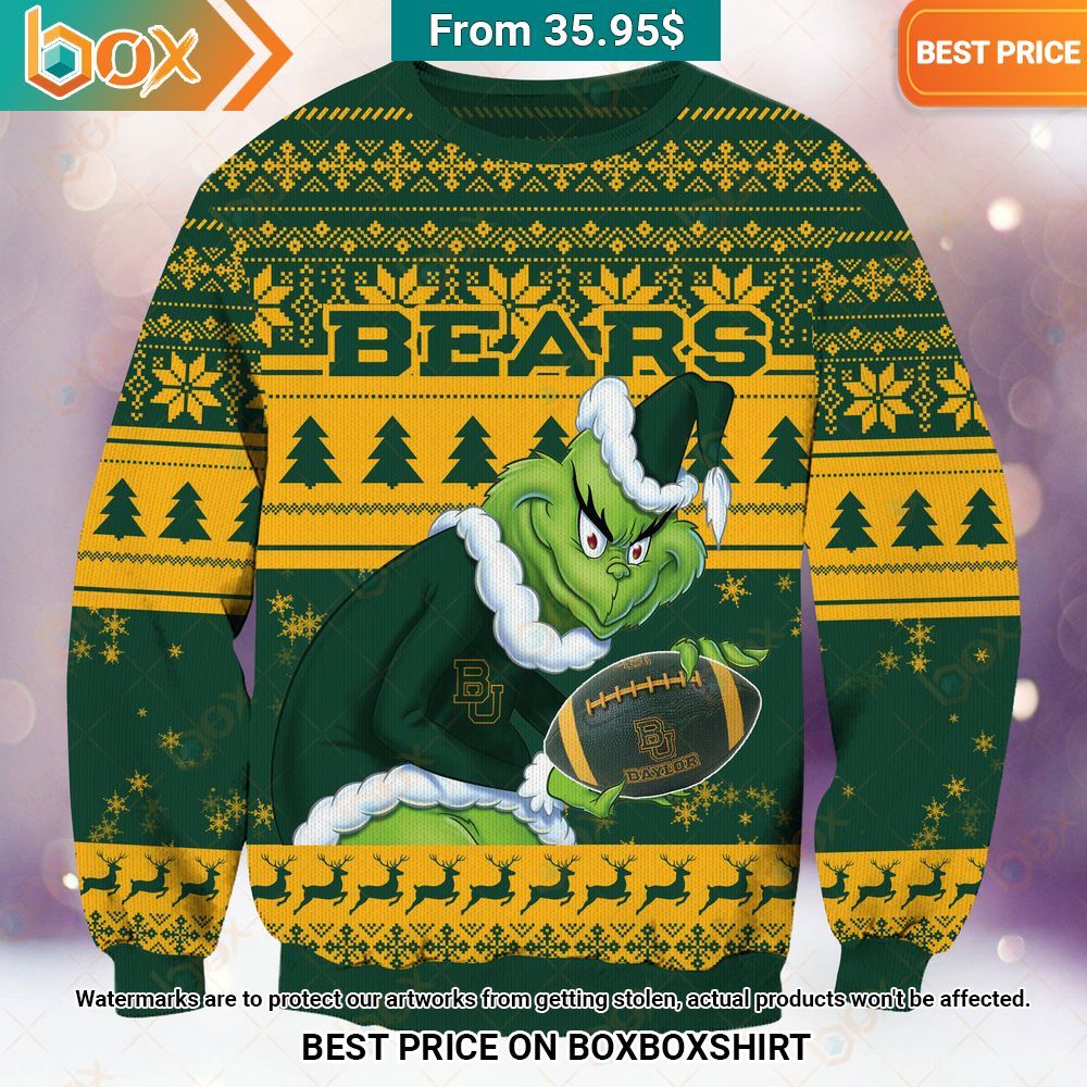 Baylor Bears Grinch Christmas Sweater Looking so nice