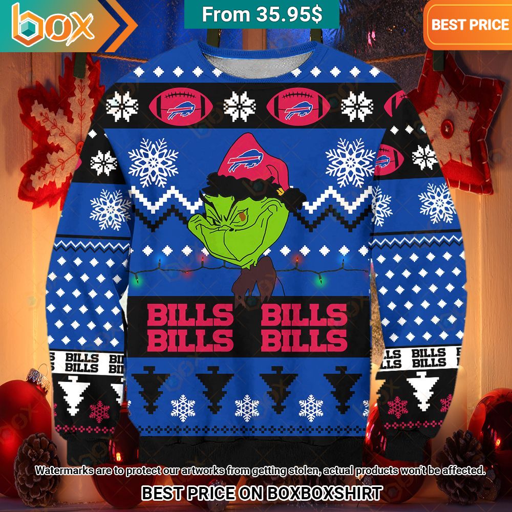 Buffalo Bills Grinch Sweater Great, I liked it