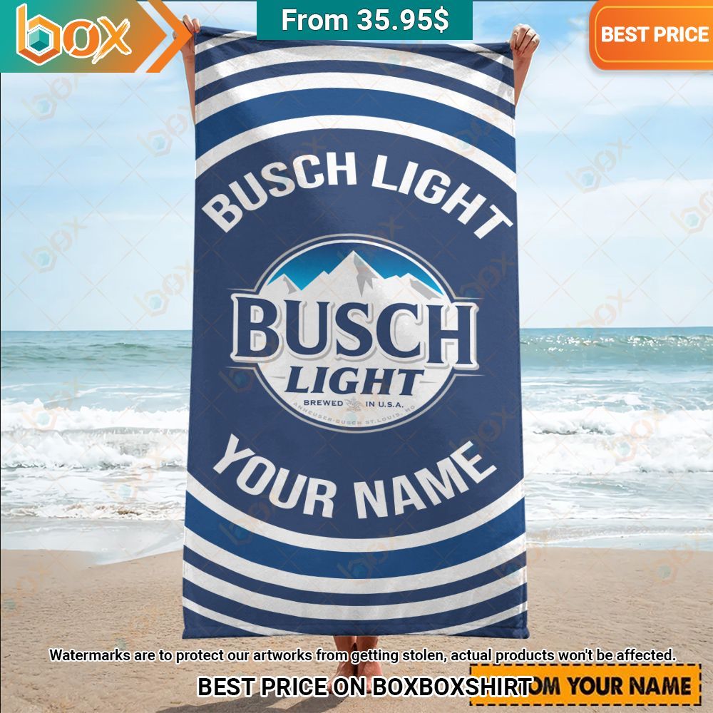 Busch Light Custom Beach Towel Heroine