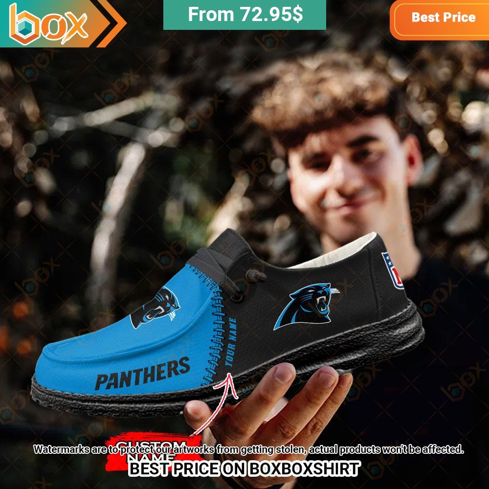 Carolina Panthers Custom Hey Dude Shoes You look elegant man
