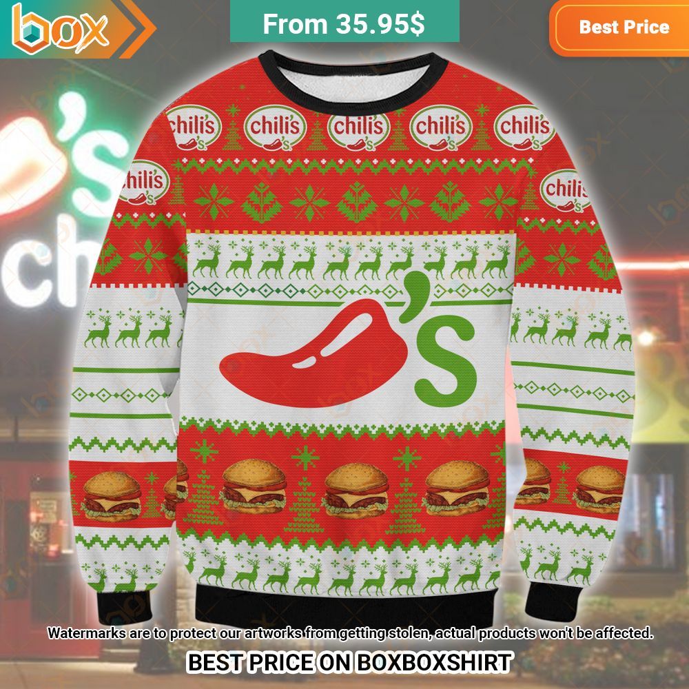 Chili's Christmas Chrismas Sweater You look so healthy and fit