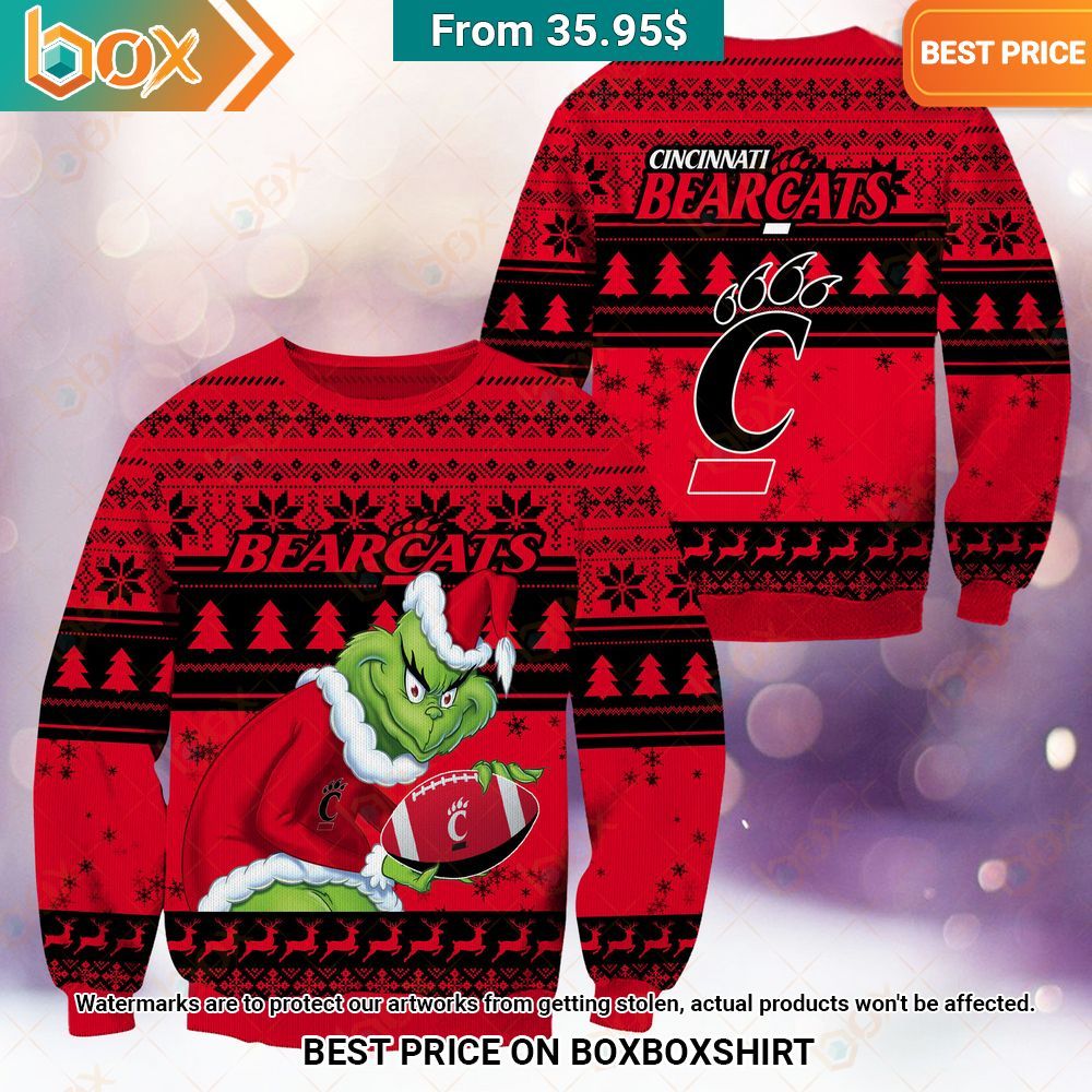 Cincinnati Bearcats Grinch Christmas Sweater Gang of rockstars