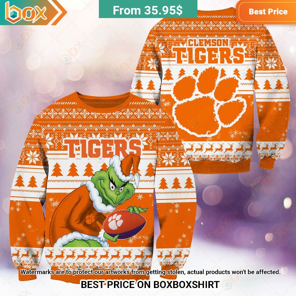 Clemson Tigers NCAA Grinch Sweater It is more than cute