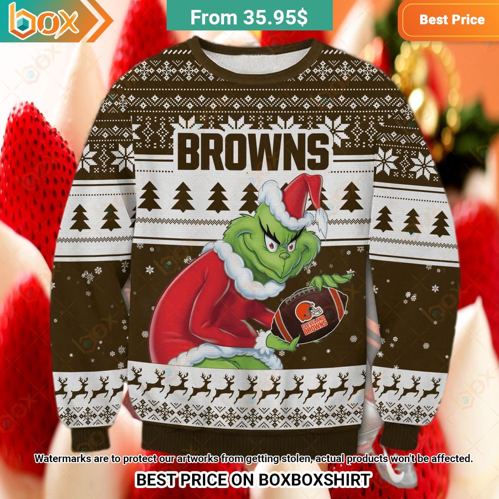 Cleveland Browns Grinch Sweater Royal Pic of yours