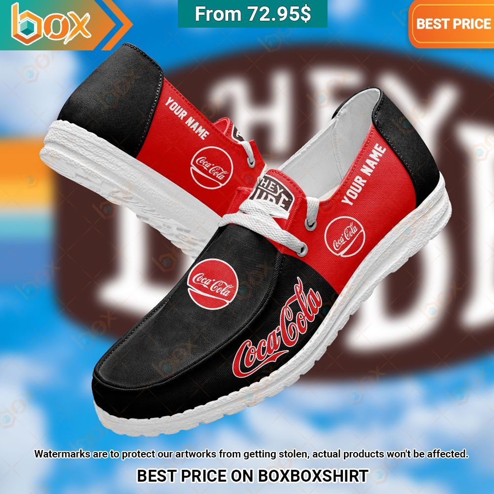 Coca Cola Custom Hey Dude Shoes Such a charming picture.